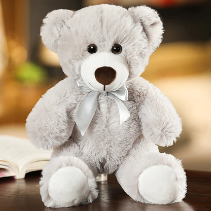 Cute Colorful Bow Tie Bear Doll Plush Toy Hug Bear Doll Children Birthday Gift Pillow Teddy Bear Home Living Room Bedroom