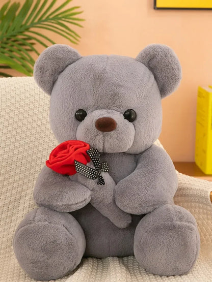 25cm Kawaii Teddy Bear Plush Toy Soft Stuffed Doll Cute Gift for Girls Romantic Home Decor Valentine's Day Special Plush Toy